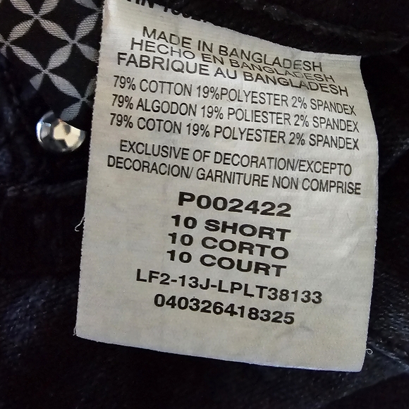 Lee Platinum Label Barely Bootcut Midrise Black Jeans Women's Size 10 Short - Picture 15 of 16